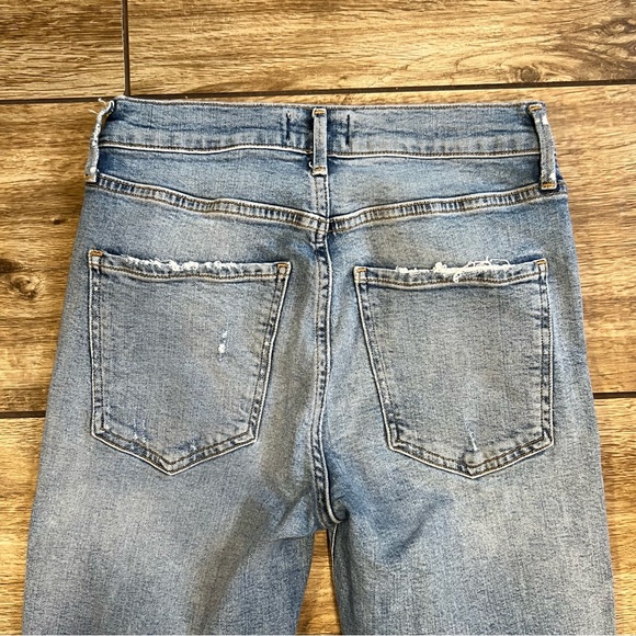 Agolde Sophie Crop in Outsider High Rise Jeans Size 25 Distressed Skinny Denim - Picture 7 of 15